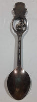 Vintage Warwick Castle Knight Charm with Engraved Bowl Silver Plated Spoon Travel Souvenir