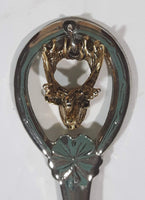 Hay River, North West Territories Moose Charm Metal Spoon Travel Souvenir