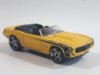 2011 Hot Wheels Chevy '69 Camaro Convertible Yellow Die Cast Toy Car Vehicle