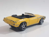 2011 Hot Wheels Chevy '69 Camaro Convertible Yellow Die Cast Toy Car Vehicle