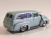 1999 Hot Wheels First Editions '56 Ford Truck Light Blue Grey Die Cast Toy Car Hot Rod Vehicle with Opening Hood