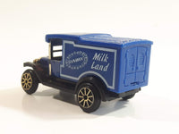 High Speed No. 607 - 612 Milk Land Dairy Delivery Truck Dark Blue Die Cast Toy Car Vehicle