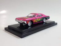 2003 100% Hot Wheels 1969 Buick Riviera Lowrider Bright Pink Die Cast Toy Car Vehicle with Lifting Front End in Display Case