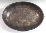 Vintage Silver Plate Vegetable Serving Dish with Ornate Handles