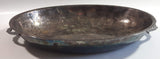 Vintage Silver Plate Vegetable Serving Dish with Ornate Handles