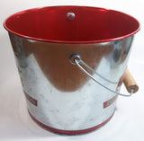 Drink Coca-Cola Delicious and Refreshing Galvanized Metal Ice Bucket Pail with Wooden Handle