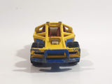 2010 Hot Wheels Jungle Rally Roll Cage Yellow and Blue Die Cast Toy Car Vehicle