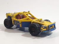 2010 Hot Wheels Jungle Rally Roll Cage Yellow and Blue Die Cast Toy Car Vehicle