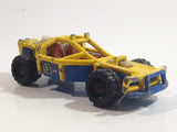 2010 Hot Wheels Jungle Rally Roll Cage Yellow and Blue Die Cast Toy Car Vehicle