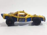 2010 Hot Wheels Jungle Rally Roll Cage Yellow and Blue Die Cast Toy Car Vehicle