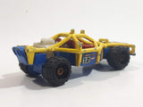 2010 Hot Wheels Jungle Rally Roll Cage Yellow and Blue Die Cast Toy Car Vehicle