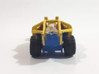 2010 Hot Wheels Jungle Rally Roll Cage Yellow and Blue Die Cast Toy Car Vehicle