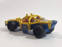 2010 Hot Wheels Jungle Rally Roll Cage Yellow and Blue Die Cast Toy Car Vehicle