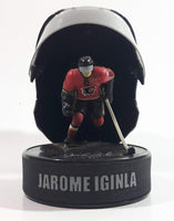 2009 McDonald's NHL Ice Hockey Jarome Iginla Calgary Flames Mini Helmet Mask and Figure on Puck