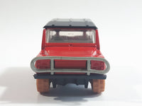 2007 Matchbox Pirate Island Land Rover 90 Red and Black Die Cast Toy Car Vehicle