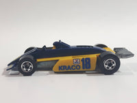 1989 Hot Wheels Thunderstreak Formula Fever Yellow and Blue Die Cast Toy Race Car Vehicle