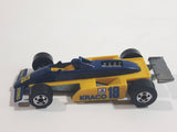 1989 Hot Wheels Thunderstreak Formula Fever Yellow and Blue Die Cast Toy Race Car Vehicle