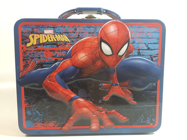 2017 Marvel Spider-Man Embossed Tin Metal Lunch Box