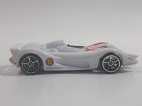 2008 Hot Wheels Speed Racer Movie Mach 6 White Plastic Die Cast Toy Car Vehicle OH5