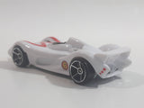 2008 Hot Wheels Speed Racer Movie Mach 6 White Plastic Die Cast Toy Car Vehicle OH5