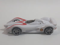 2008 Hot Wheels Speed Racer Movie Mach 6 White Plastic Die Cast Toy Car Vehicle OH5