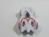 2008 Hot Wheels Speed Racer Movie Mach 6 White Plastic Die Cast Toy Car Vehicle OH5