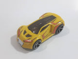 2009 Hot Wheels Track Stars Ultra Rage Yellow Plastic Body Die Cast Toy Car Vehicle