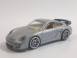 2010 Hot Wheels Porsche 911 GT2 Silver Grey Die Cast Toy Race Car Vehicle