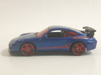 2011 Hot Wheels Porsche 911 GT3 RS Metalflake Dark Blue Die Cast Toy Car Vehicle