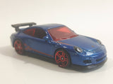 2011 Hot Wheels Porsche 911 GT3 RS Metalflake Dark Blue Die Cast Toy Car Vehicle