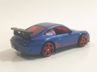 2011 Hot Wheels Porsche 911 GT3 RS Metalflake Dark Blue Die Cast Toy Car Vehicle