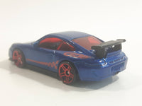 2011 Hot Wheels Porsche 911 GT3 RS Metalflake Dark Blue Die Cast Toy Car Vehicle