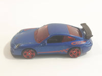 2011 Hot Wheels Porsche 911 GT3 RS Metalflake Dark Blue Die Cast Toy Car Vehicle