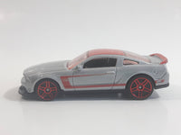 2012 Hot Wheels Mustang Boss 302 Laguna Seca Metallic Grey Die Cast Toy Car Vehicle