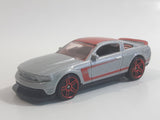 2012 Hot Wheels Mustang Boss 302 Laguna Seca Metallic Grey Die Cast Toy Car Vehicle