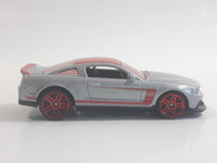 2012 Hot Wheels Mustang Boss 302 Laguna Seca Metallic Grey Die Cast Toy Car Vehicle