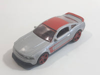 2012 Hot Wheels Mustang Boss 302 Laguna Seca Metallic Grey Die Cast Toy Car Vehicle