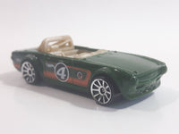 2013 Hot Wheels Triumph TR6 Green #4 Die Cast Toy Race Car Vehicle