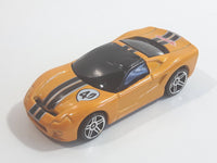 2009 Hot Wheels 40 Somethin' Metalflake Orange Yellow Die Cast Toy Car Vehicle