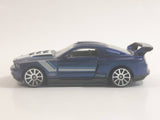 2013 Hot Wheels HW Workshop Then and Now Custom '12 Ford Mustang Dark Metallic Blue Die Cast Toy Car Vehicle