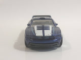 2013 Hot Wheels HW Workshop Then and Now Custom '12 Ford Mustang Dark Metallic Blue Die Cast Toy Car Vehicle