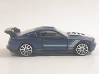 2013 Hot Wheels HW Workshop Then and Now Custom '12 Ford Mustang Dark Metallic Blue Die Cast Toy Car Vehicle