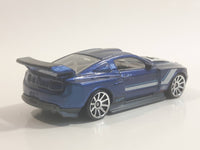 2013 Hot Wheels HW Workshop Then and Now Custom '12 Ford Mustang Dark Metallic Blue Die Cast Toy Car Vehicle