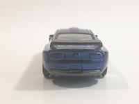 2013 Hot Wheels HW Workshop Then and Now Custom '12 Ford Mustang Dark Metallic Blue Die Cast Toy Car Vehicle