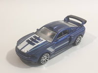 2013 Hot Wheels HW Workshop Then and Now Custom '12 Ford Mustang Dark Metallic Blue Die Cast Toy Car Vehicle