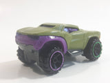 2014 Hot Wheels Marvel Character Cars Hulk Olive Green and Purple Die Cast Toy Car Vehicle