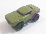 2014 Hot Wheels Marvel Character Cars Hulk Olive Green and Purple Die Cast Toy Car Vehicle