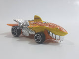 2011 Hot Wheels Creature Cars Sharkruiser Yellow Die Cast Toy Car Shark Shaped Vehicle