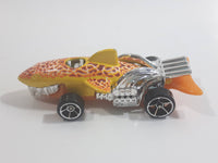 2011 Hot Wheels Creature Cars Sharkruiser Yellow Die Cast Toy Car Shark Shaped Vehicle