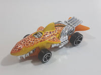 2011 Hot Wheels Creature Cars Sharkruiser Yellow Die Cast Toy Car Shark Shaped Vehicle